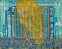 Lielpilsēta. 2009, audekls, eļļa, 40x50 cm. The City. 2009, canvas, oil, 40x50 cm.